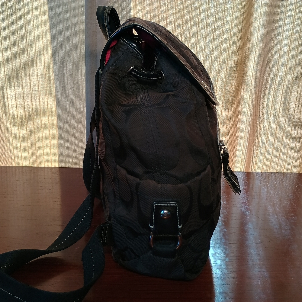 Coach Kyra Signature Logo Canvas Backpack - Picture 4 of 7